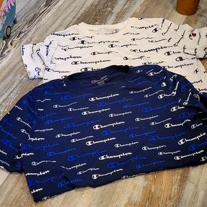 2  champion boy xl shirts